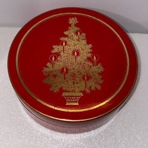 Otagiri Japan Red Gold Melamine Lacquer Christmas Tree Holiday Coaster Set T29